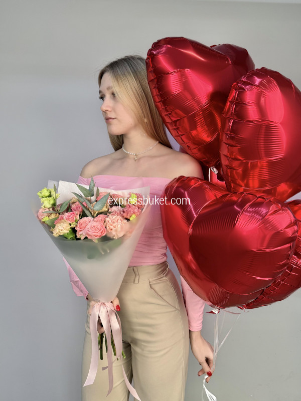 Набор: букет + связка Шаров 1