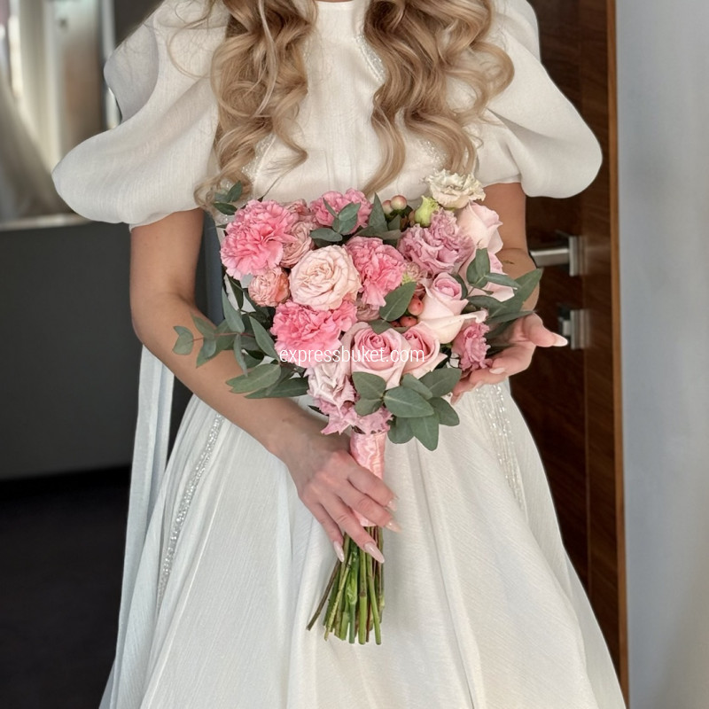 Букет невесты "Пылающие сердца"