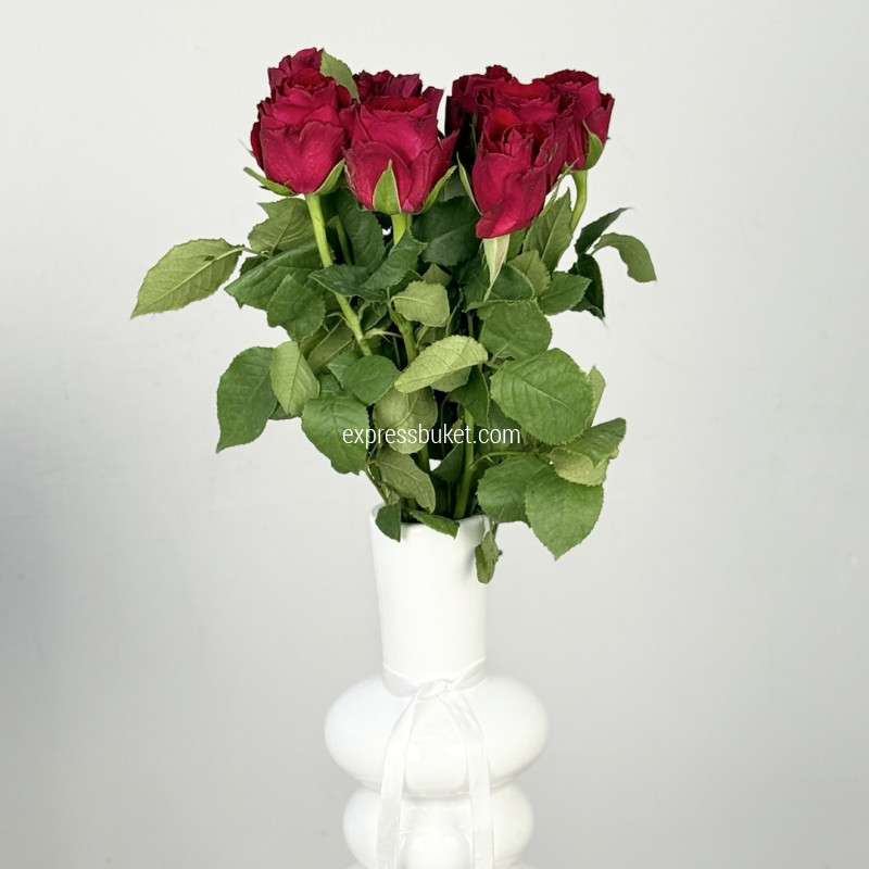 Роза 40см красная, 10 шт